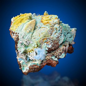 Cyanotrichite-3. Level | Hilarion Mine | Hilarion-Christiana Area | Ag. Konstandinos | Lavrion | Attica | Greece